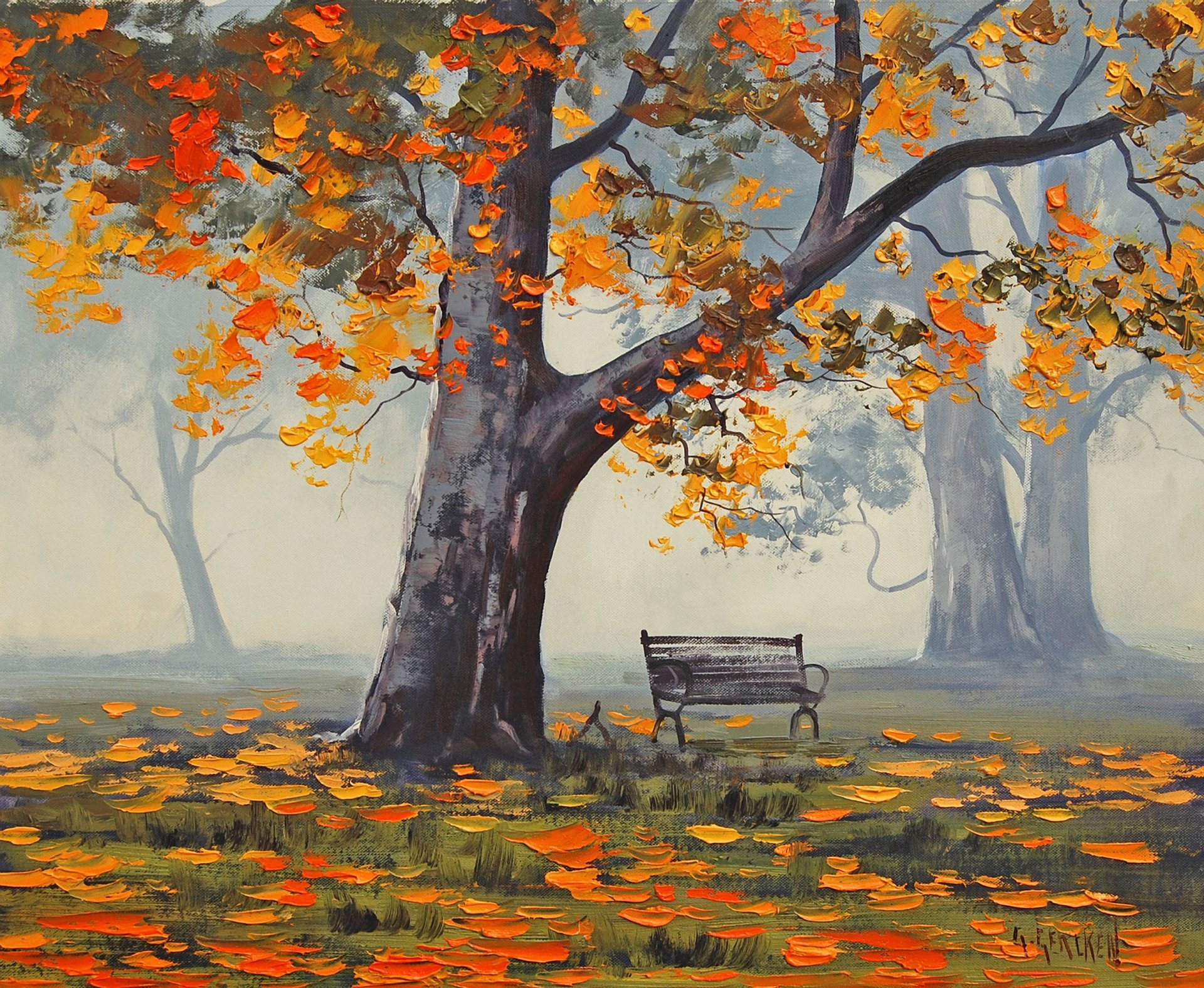 art picture artsaus park bench