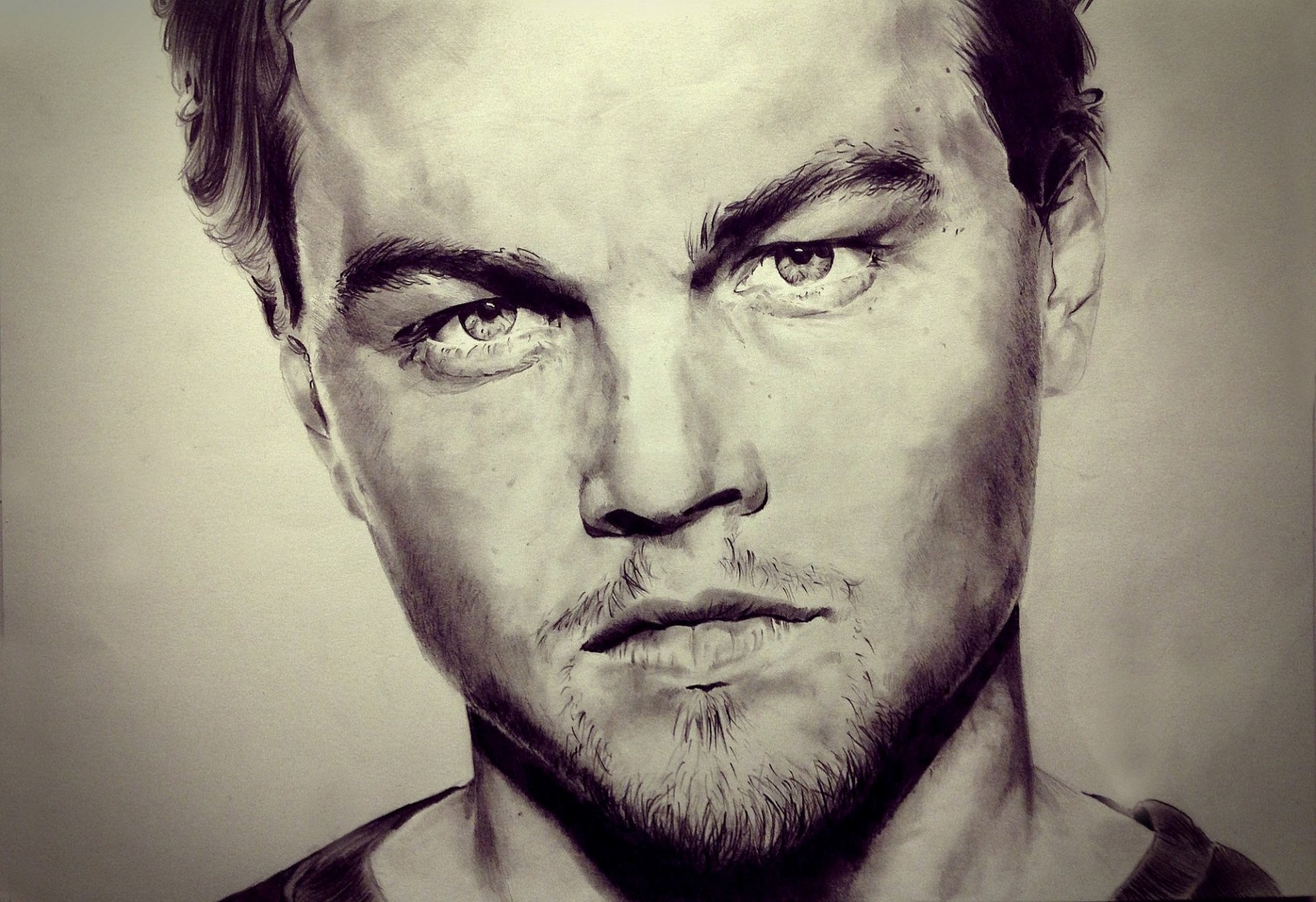 leonardo dicaprio dibujo arte retrato