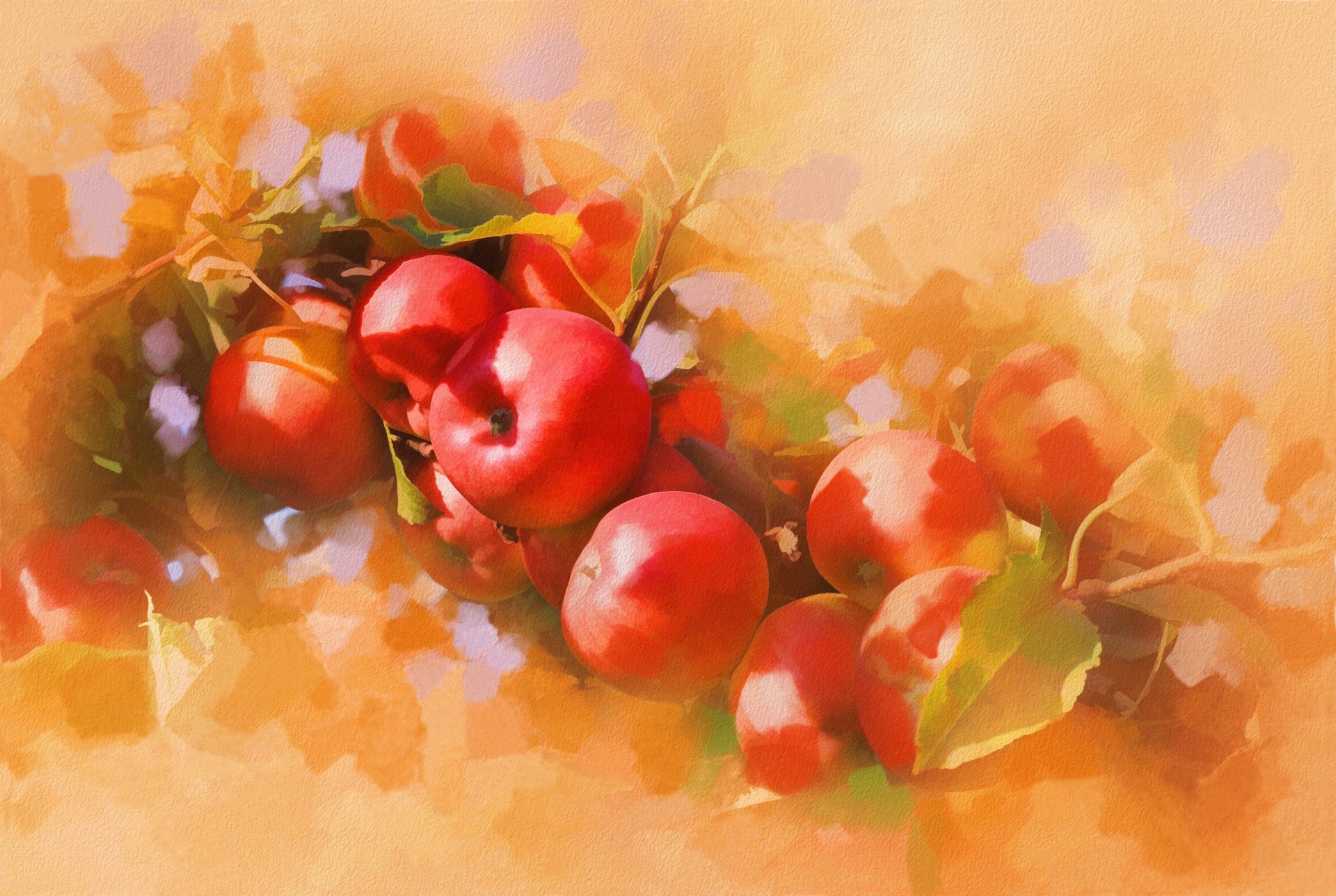 art painting painting apples liquid apples ruddy ripe