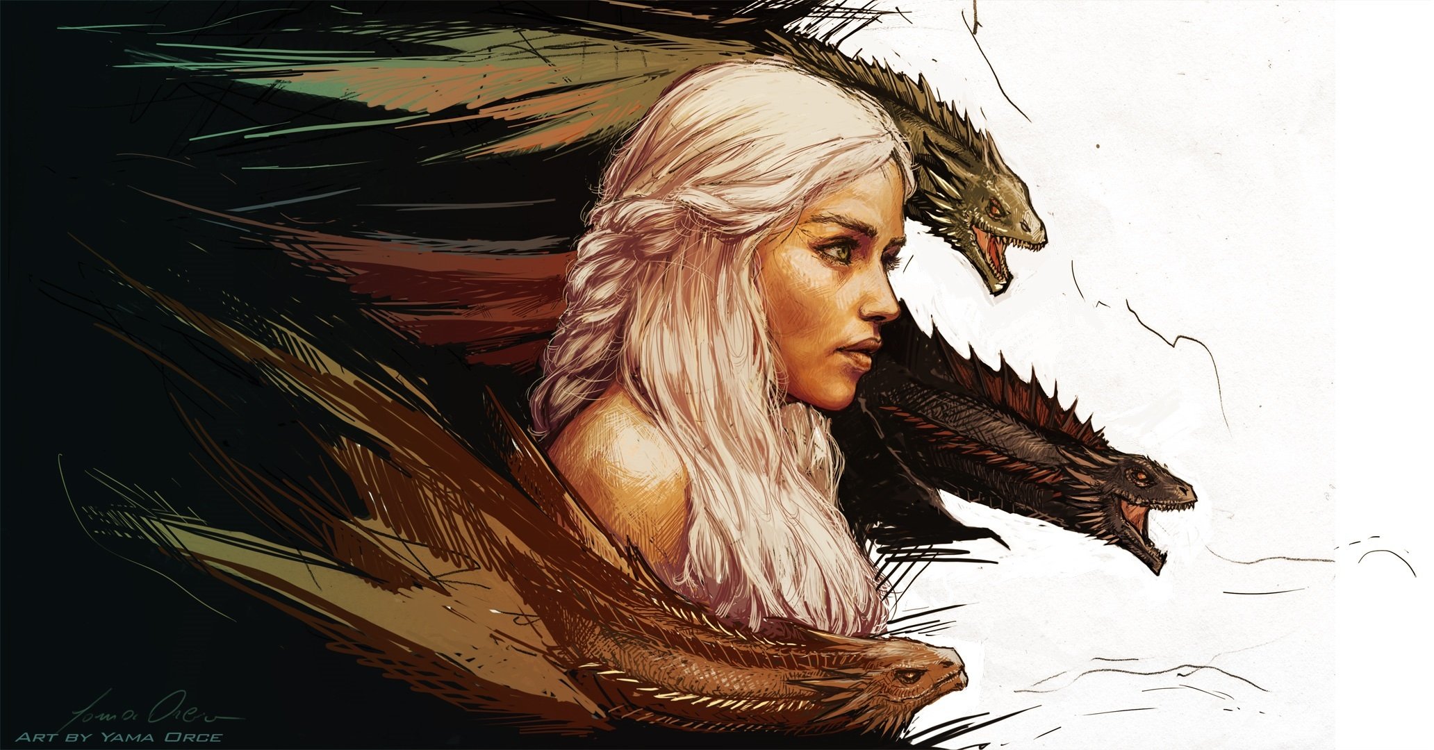 game of thrones daenerys targaryen art madre dei draghi