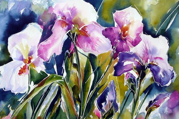 Pintura acuarela iris estado de ánimo