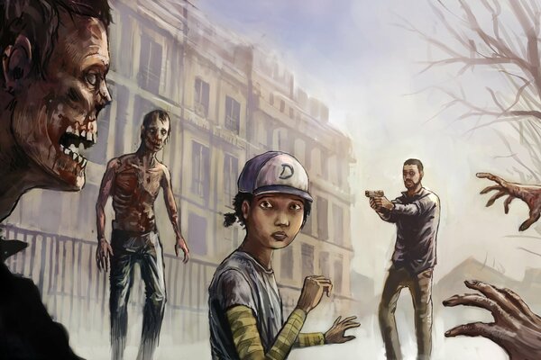 Attack of the walking dead on a girl