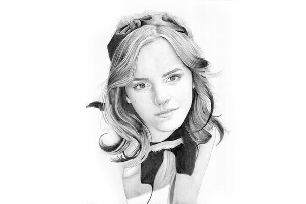 Ritratto di Emma Watson matita