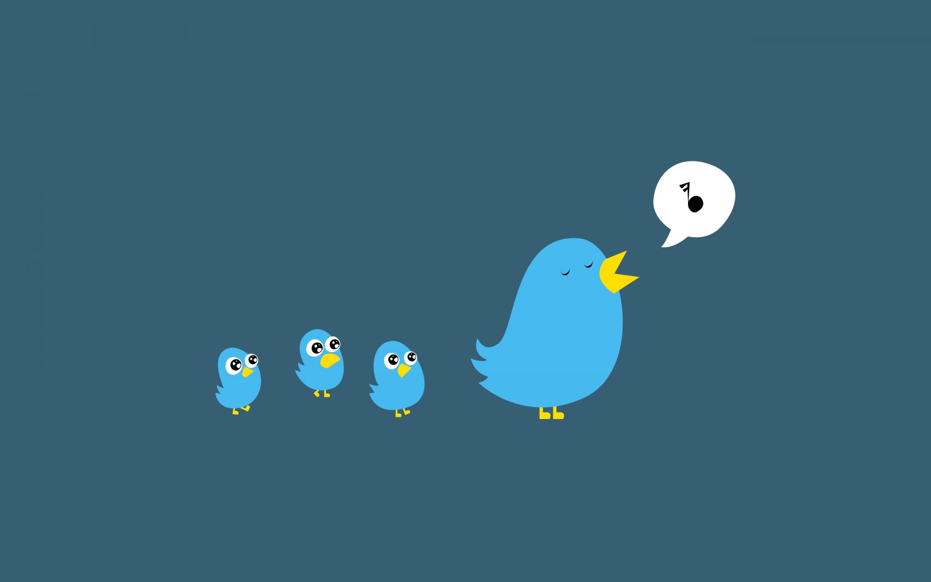 birds twitter family sing