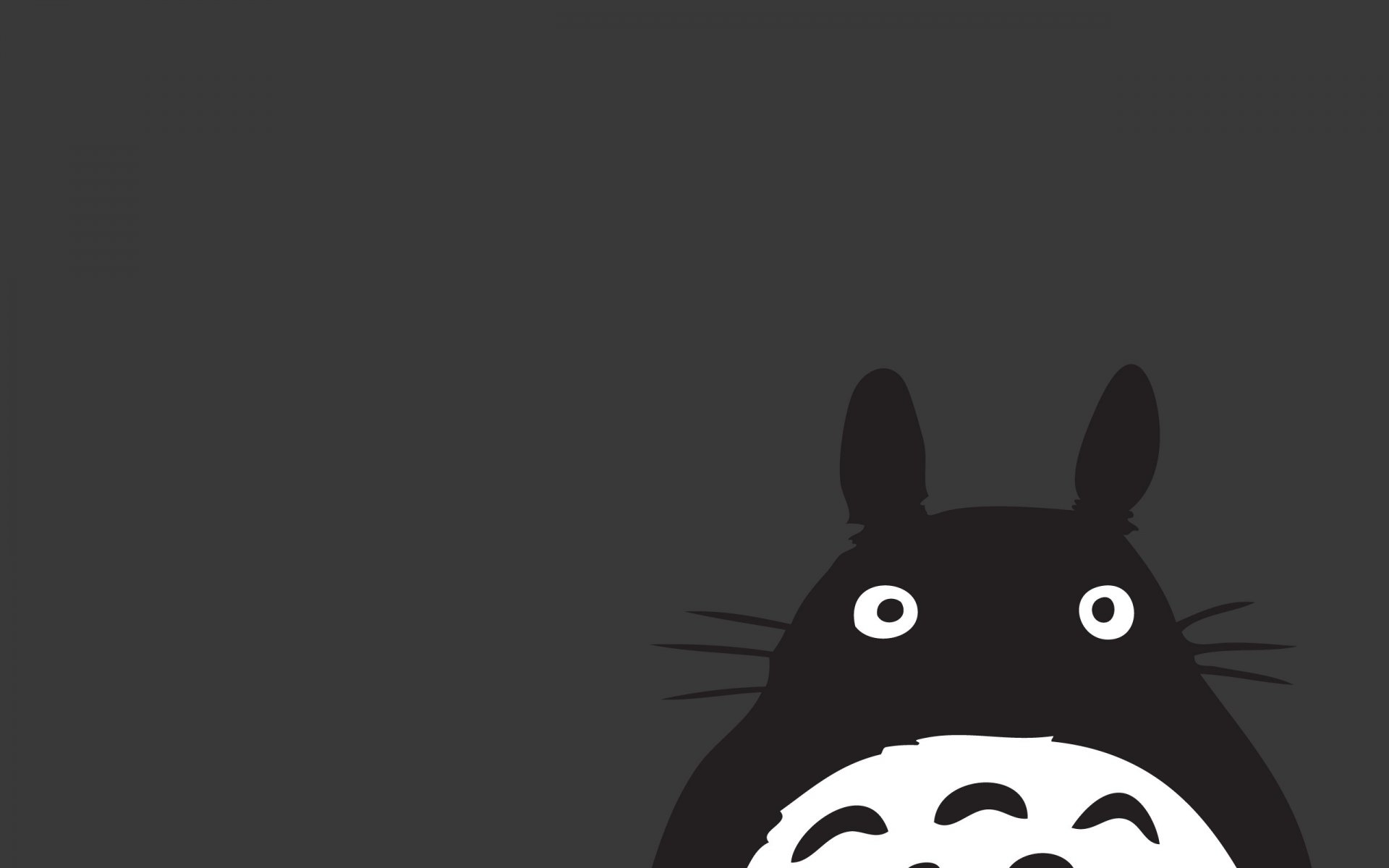 il mio vicino totoro creatura oscura anime minimalismo