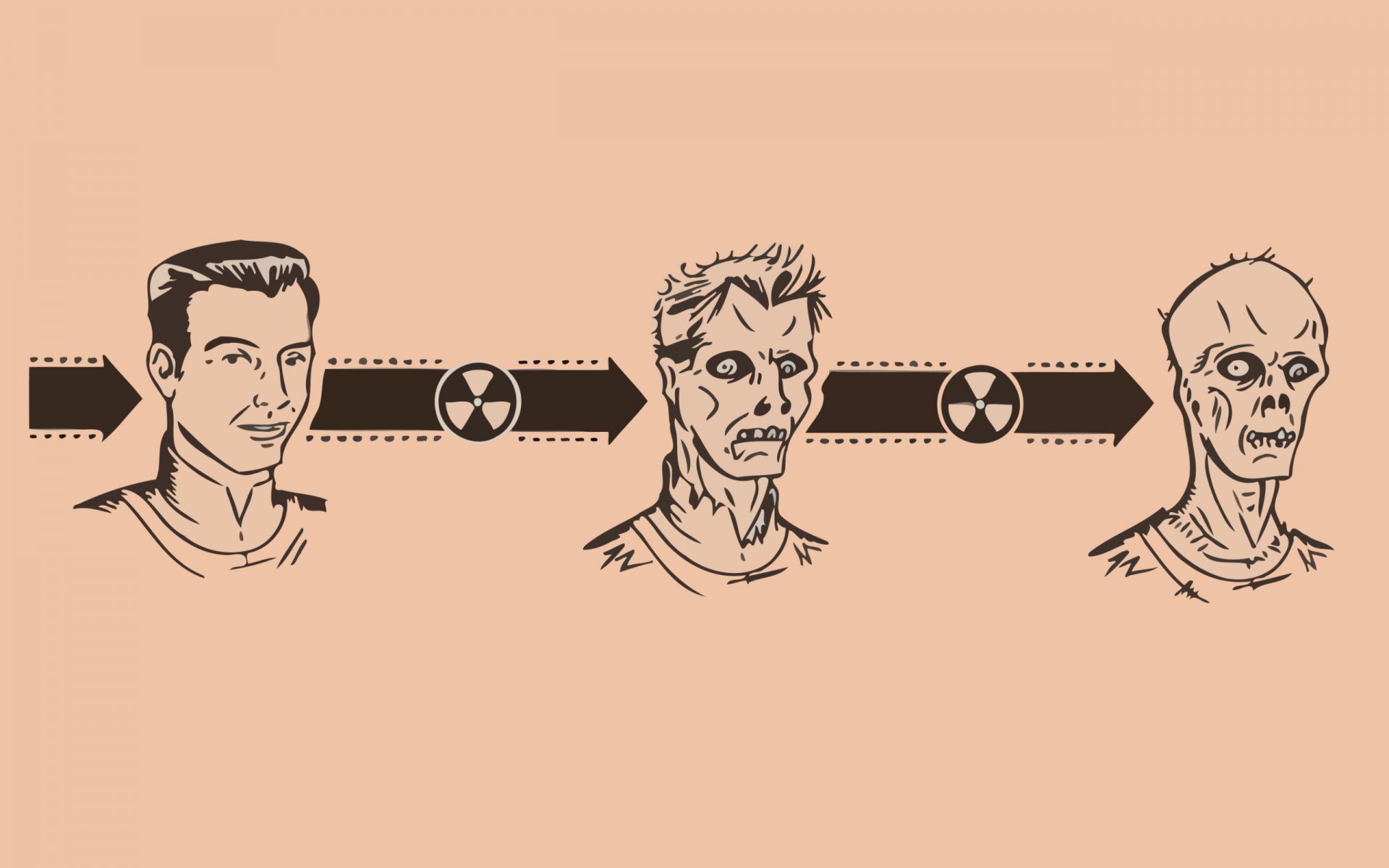 zombie évolution rayonnement mutation