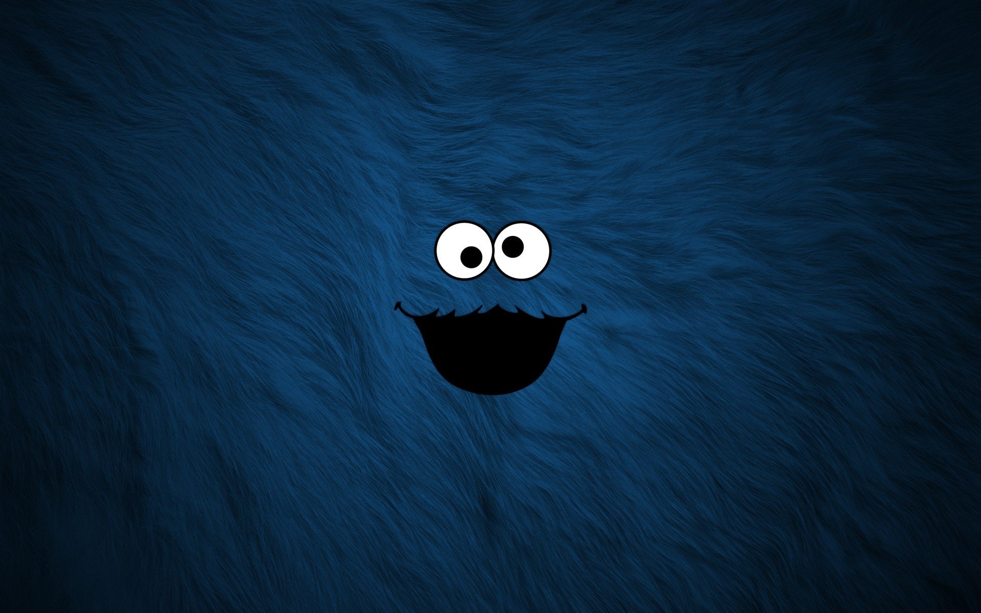 fell gesicht blau cookie monster