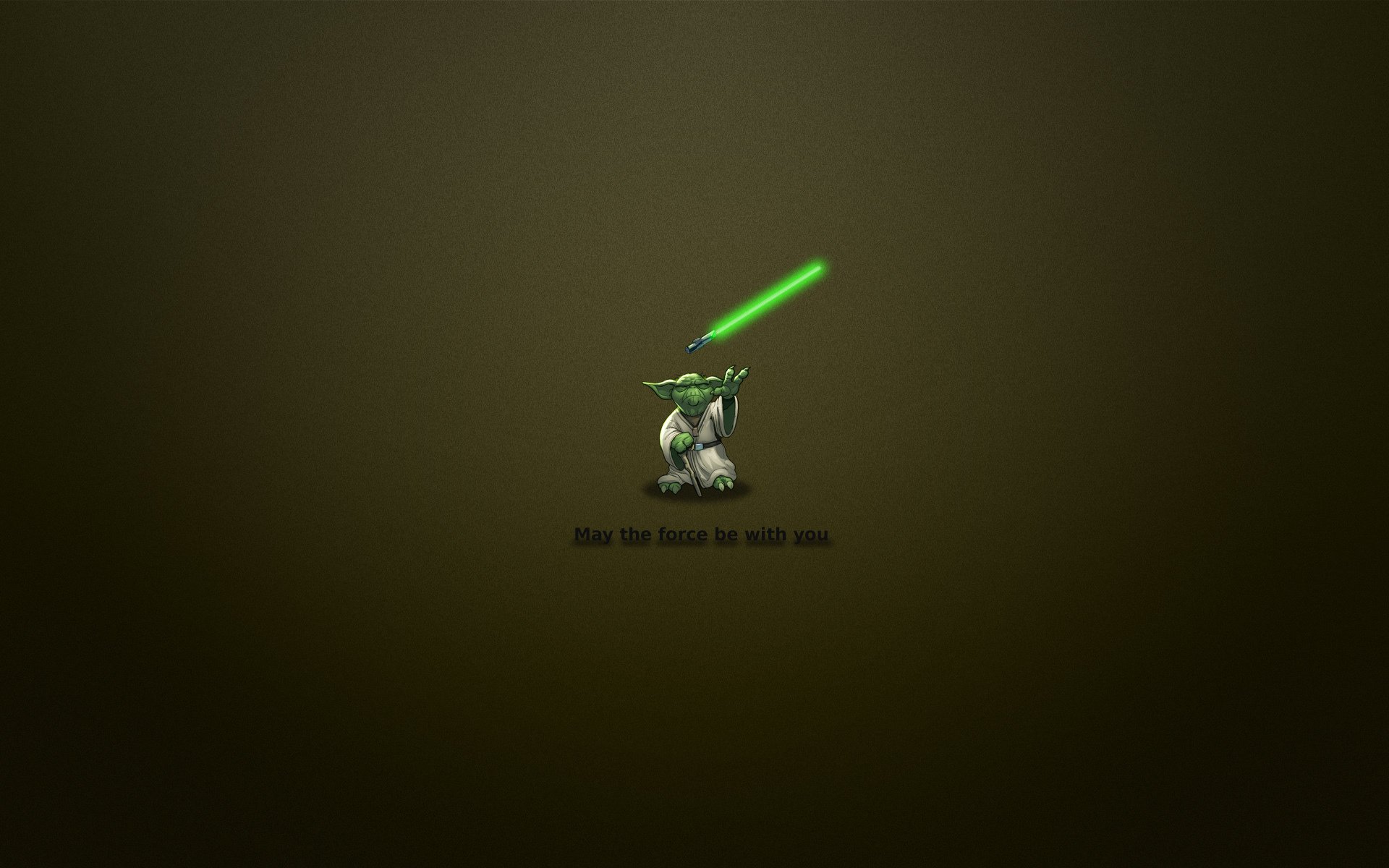 minimalizm jedi yoda minimalne ściany fraza może moc będzie z tobą 1920x1200