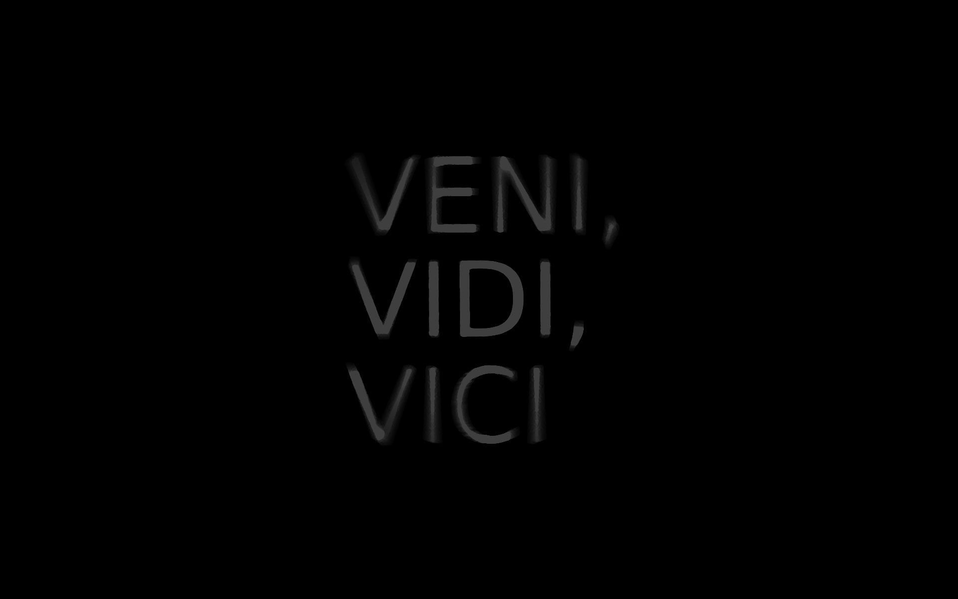 veni vidi vici letters inscription