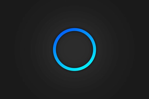 Blue-blue circle on a black background