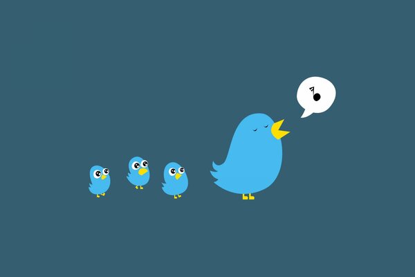 A family of birds from twittera sings