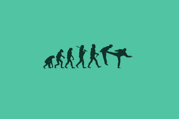 Una imagen sarcástica sobre la evolución humana