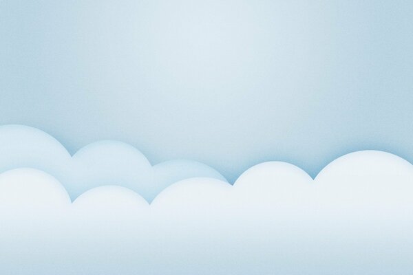 Blaue Wolken im minimalistischen Stil