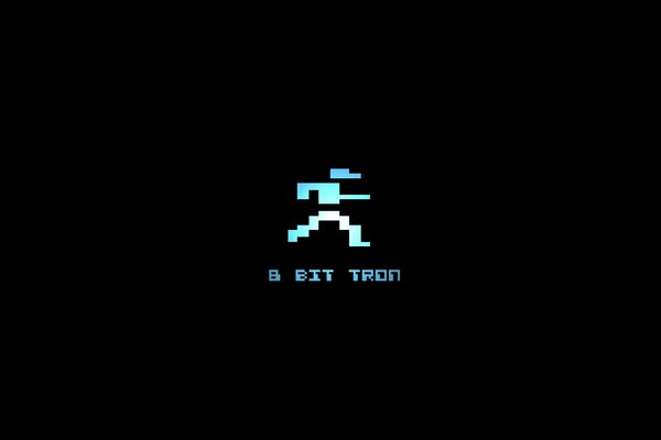 Fond noir avec bit tron 1982