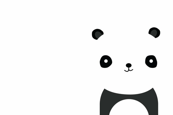 Zeichnung im minimalistischen Stil. Panda