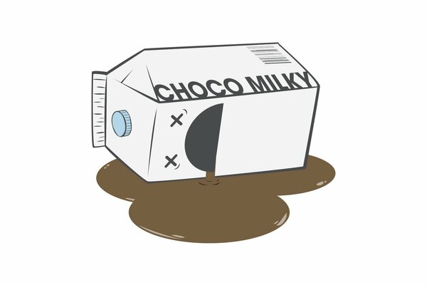 Poco de chocolate muerto en el paquete