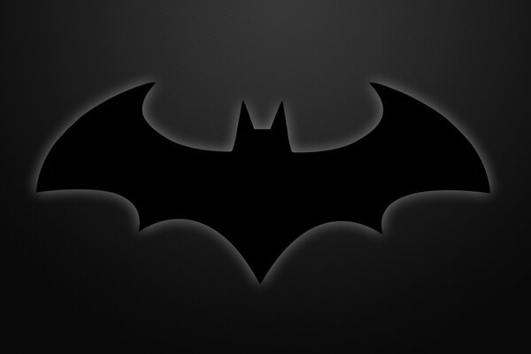 Dark Batman sign on gray background