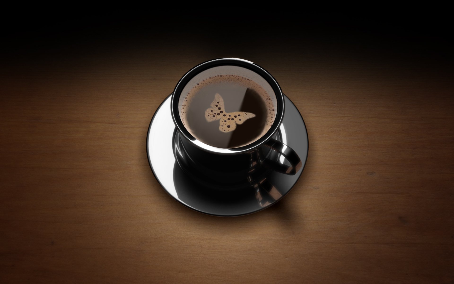 kaffee tasse schaum schmetterling