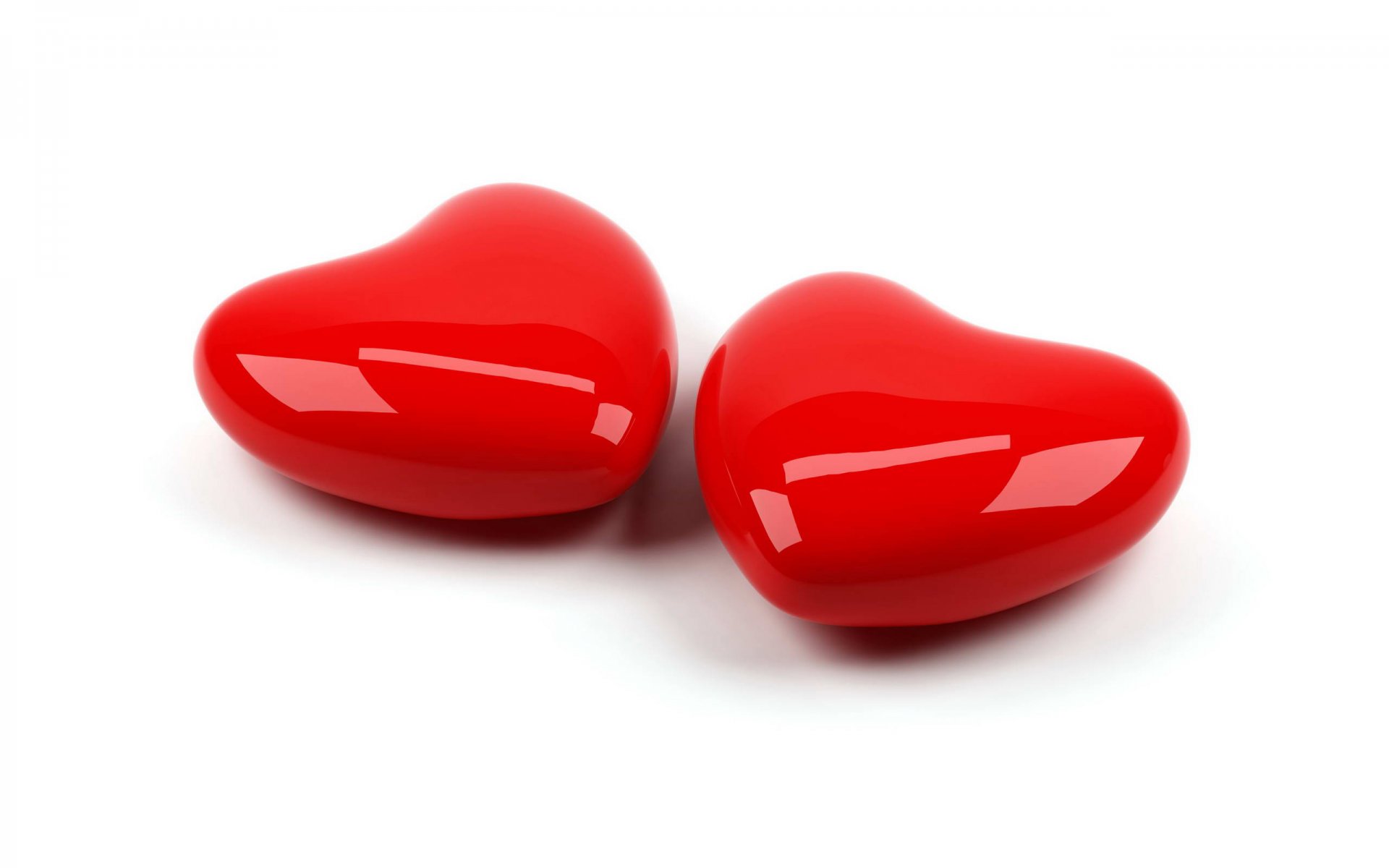 rouges coeur deux brillants couple amour