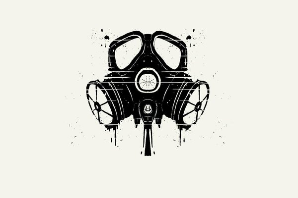 Photo of an old respirator on a light background