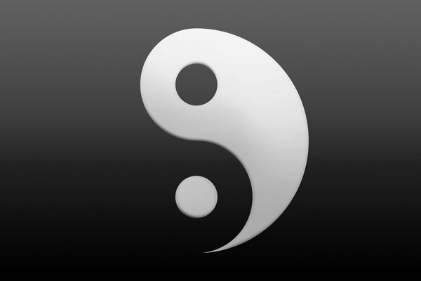 Black and white Yin and Yang symbols