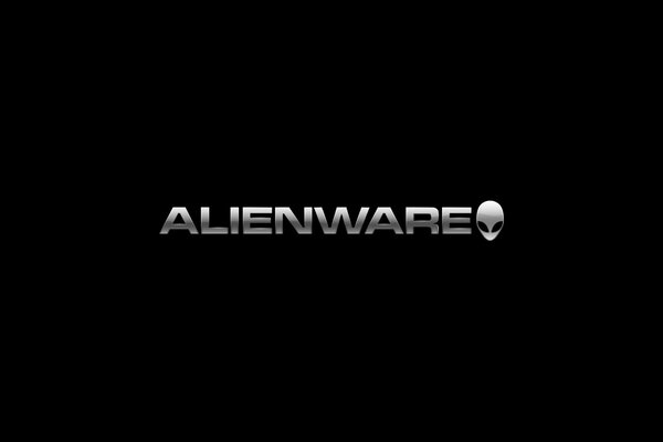 Belle inscription Alienware sur fond noir