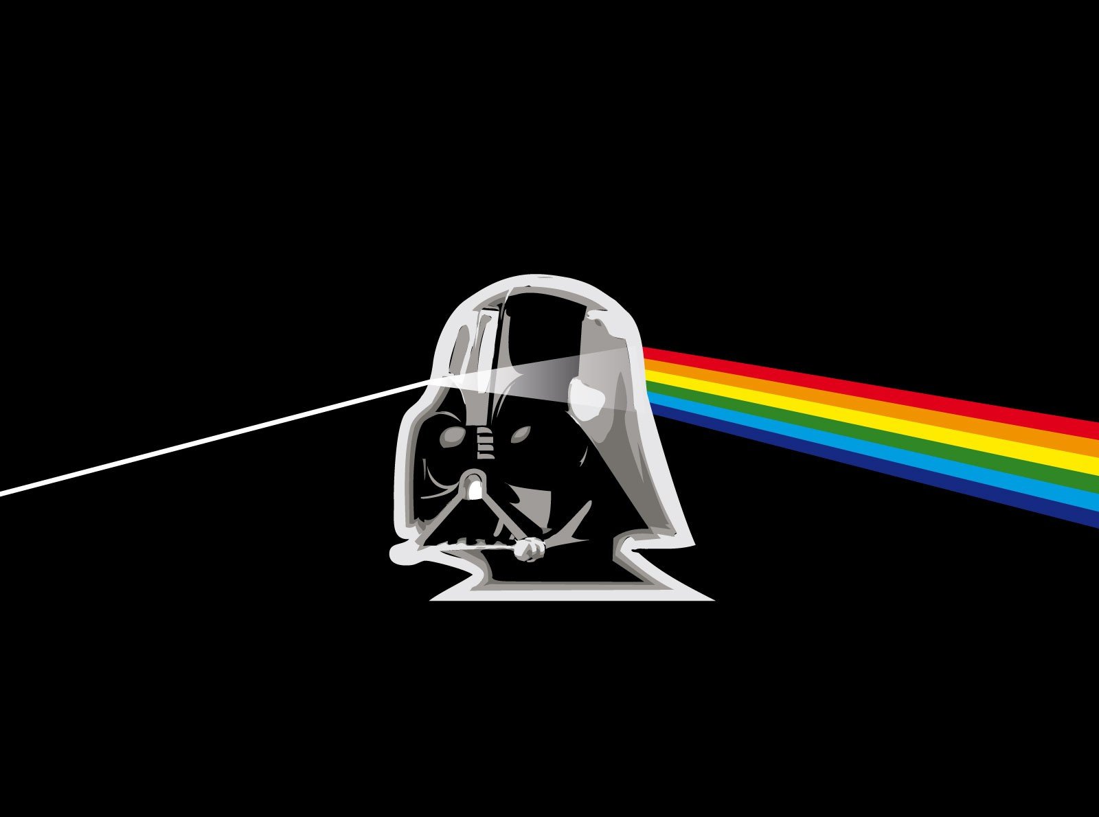 star wars noir côté obscur arc-en-ciel pink floyd