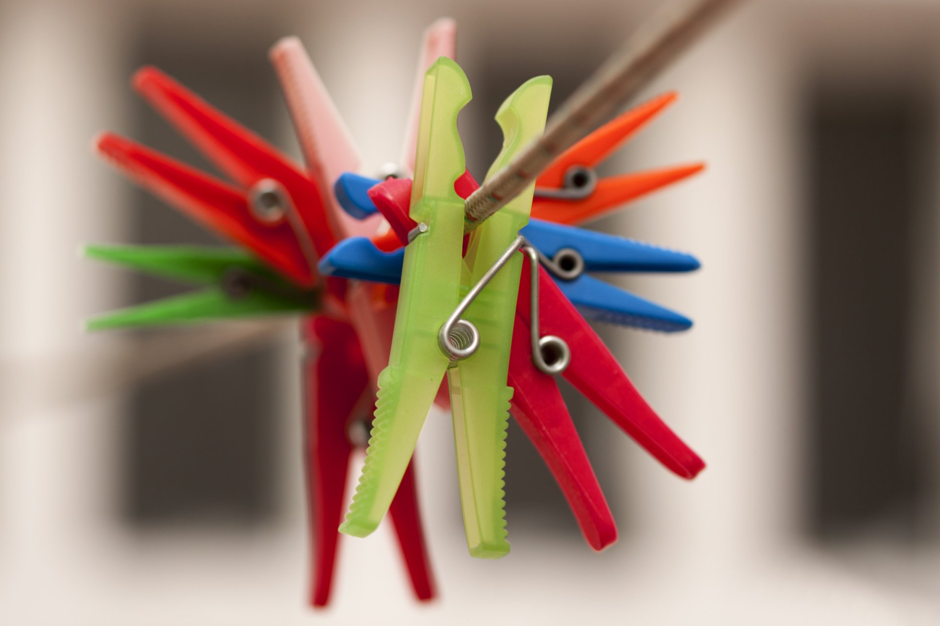 rope clothespin colored