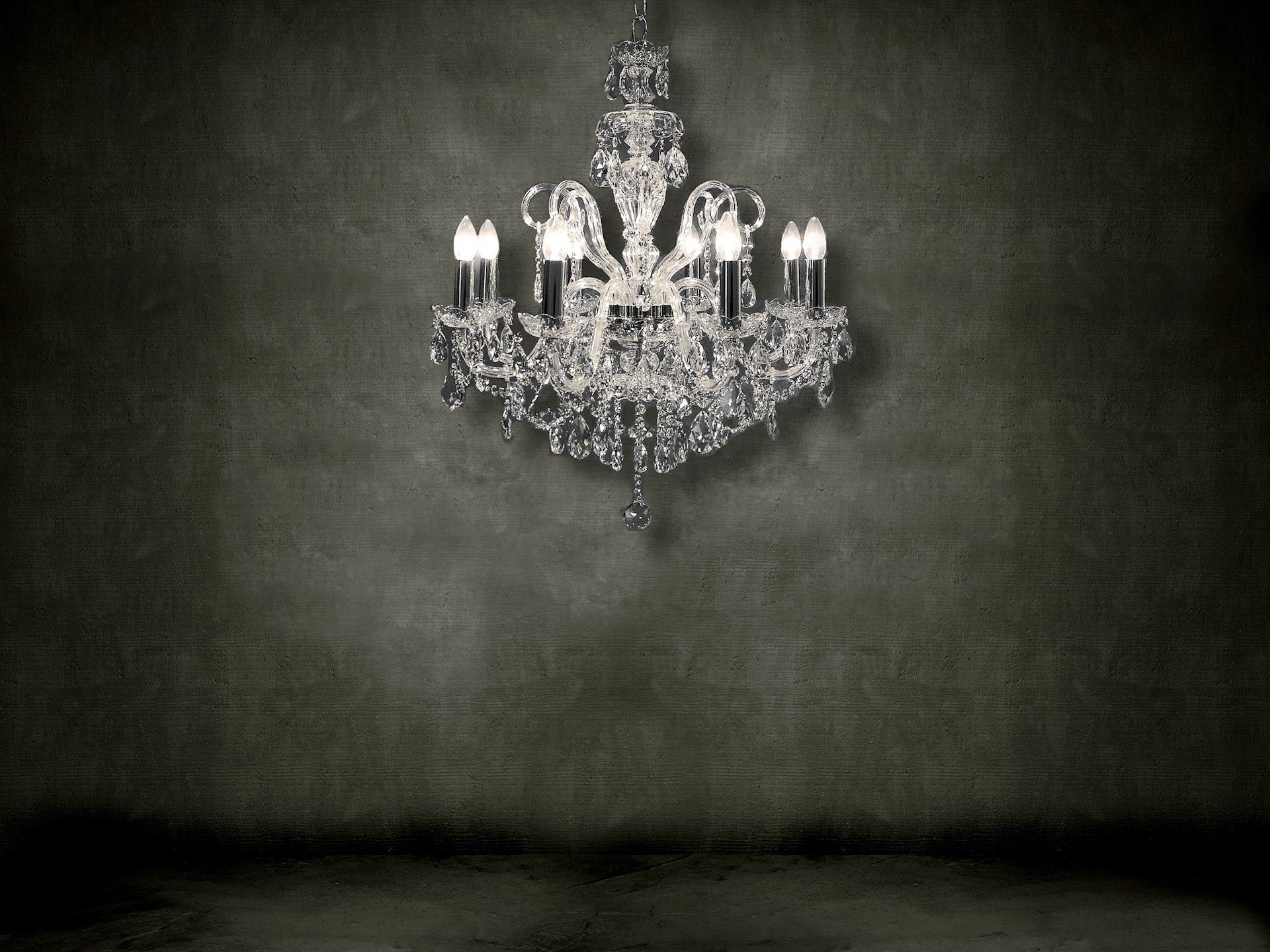 crystal chandelier wall