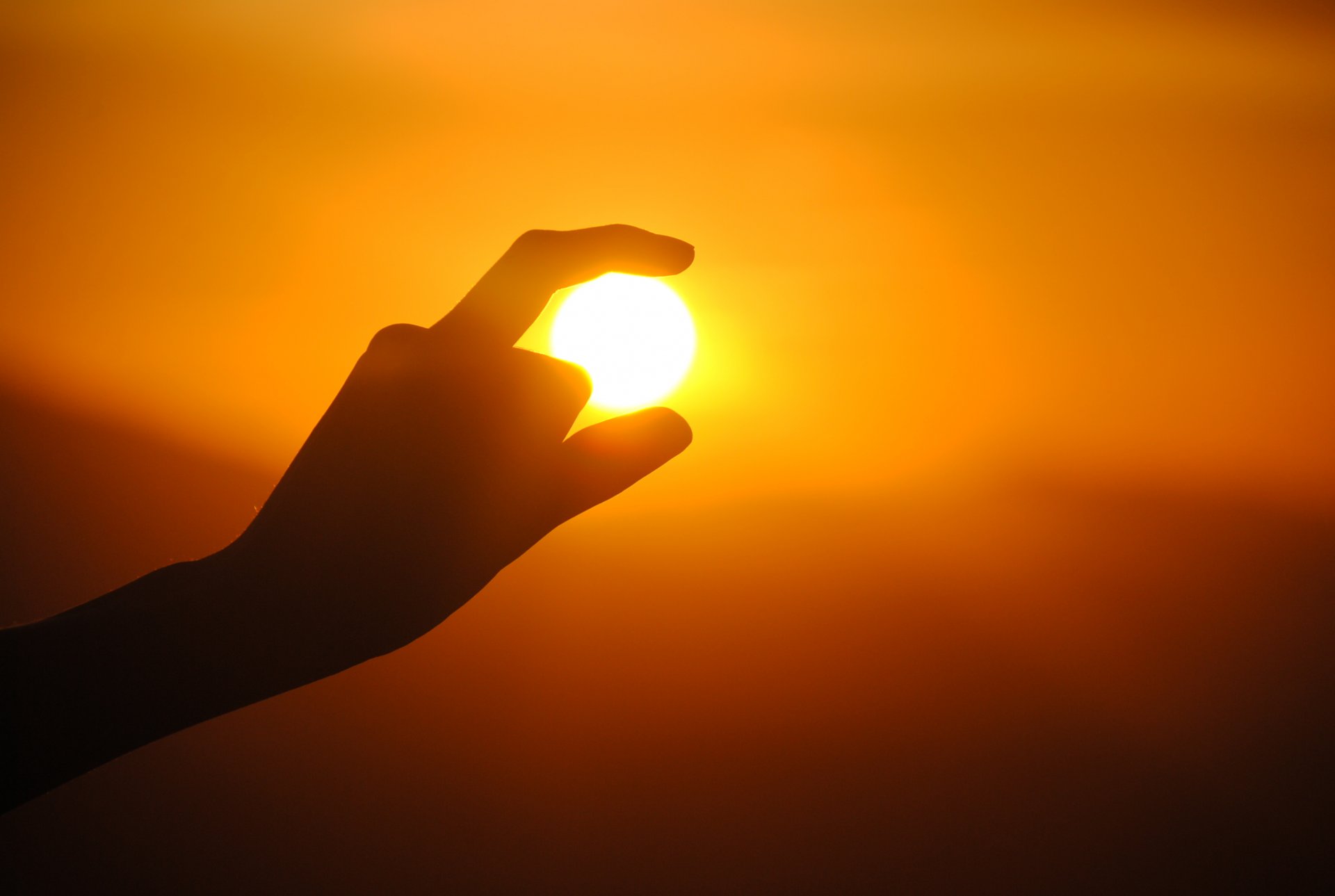 hand silhouette sonne sonnenuntergang