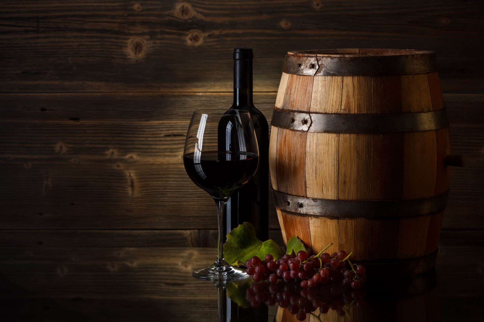 barrels glass wine grape