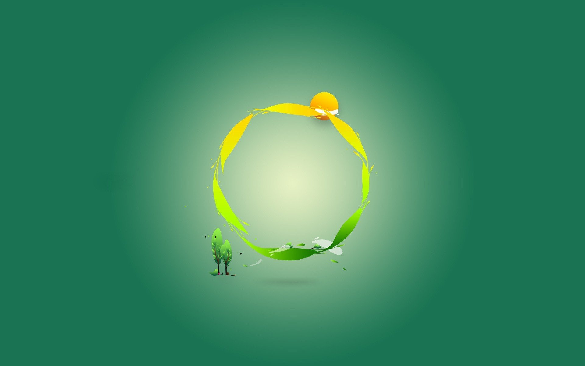 vert cercle minimalisme