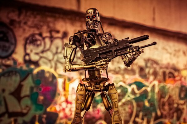 Roboter-Terminator und-800 Statuette