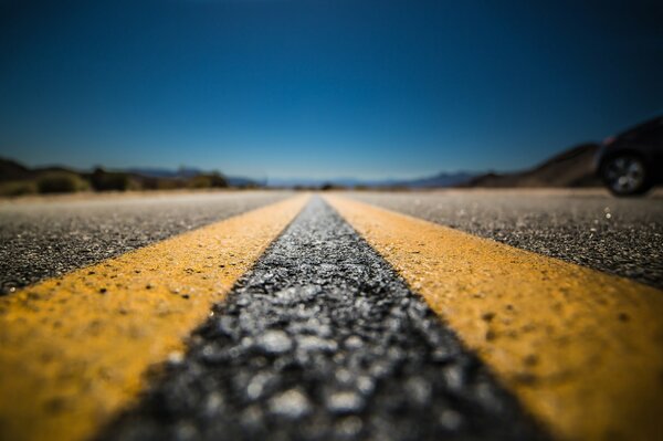 Asphalt road going into the distance