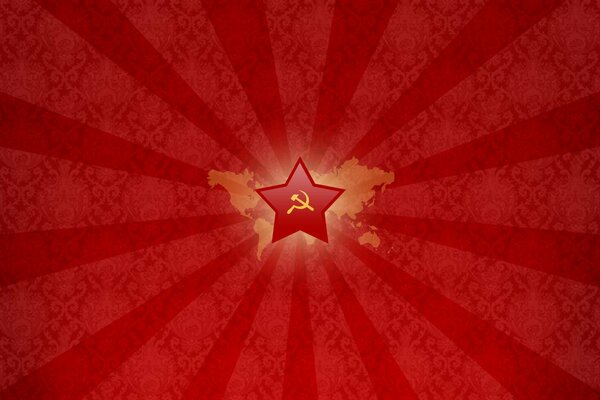 Hammer and sickle. Red Star of the USSR