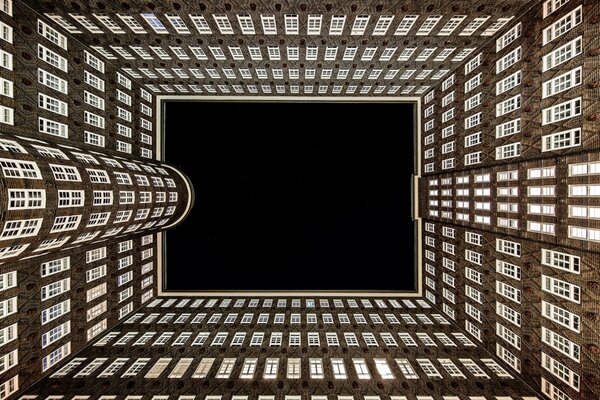 Architecture of a building with windows in Germany