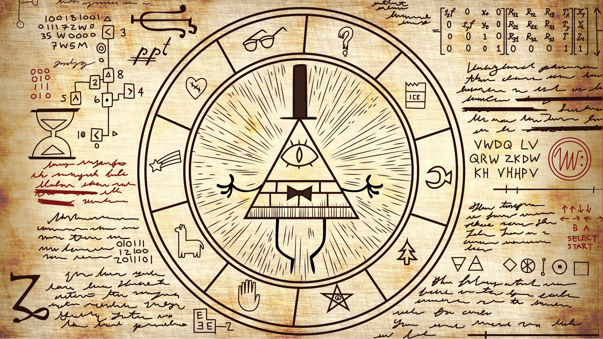 gravity falls télévision secret bill cipher illuminati