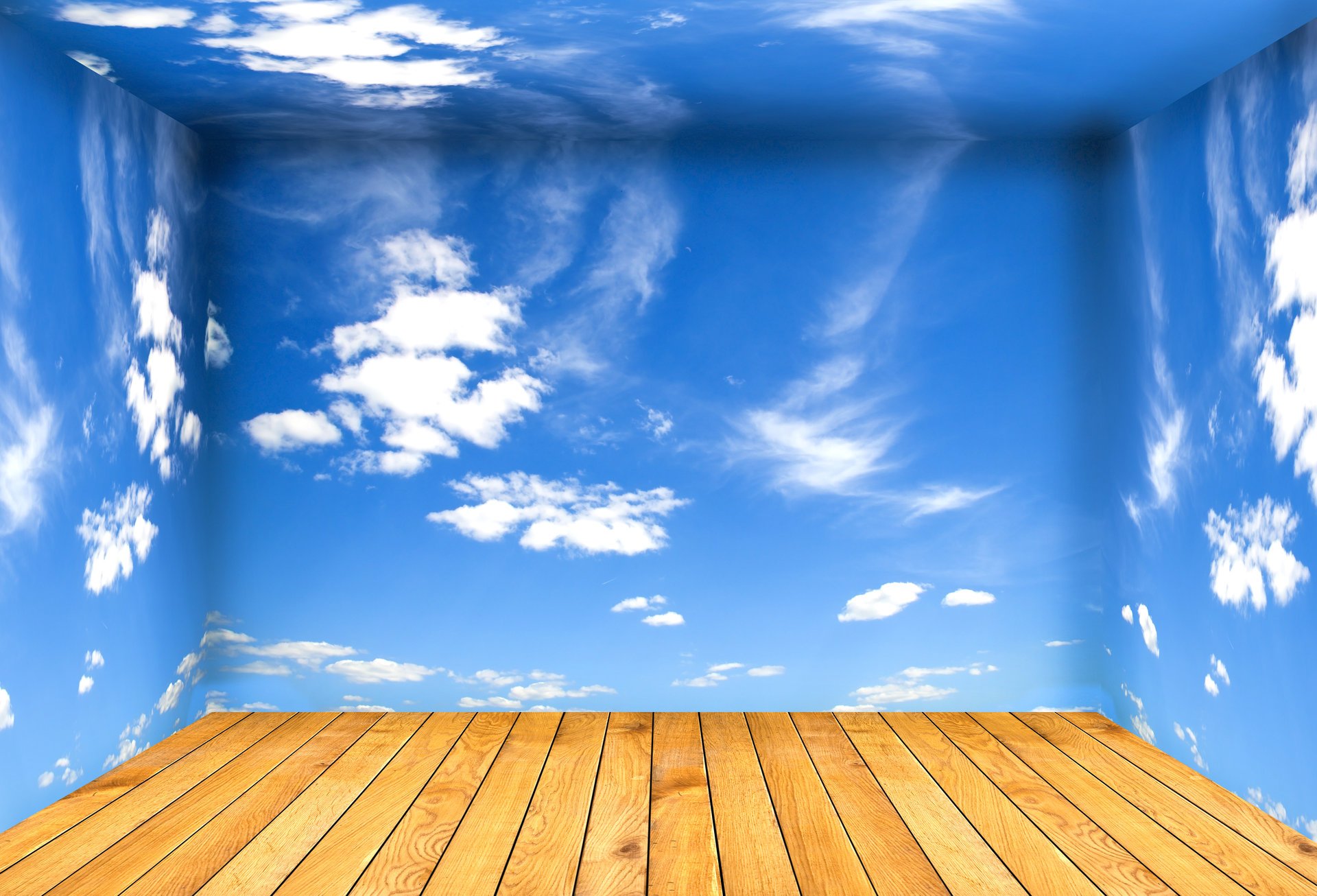 nubes cielo piso creativo