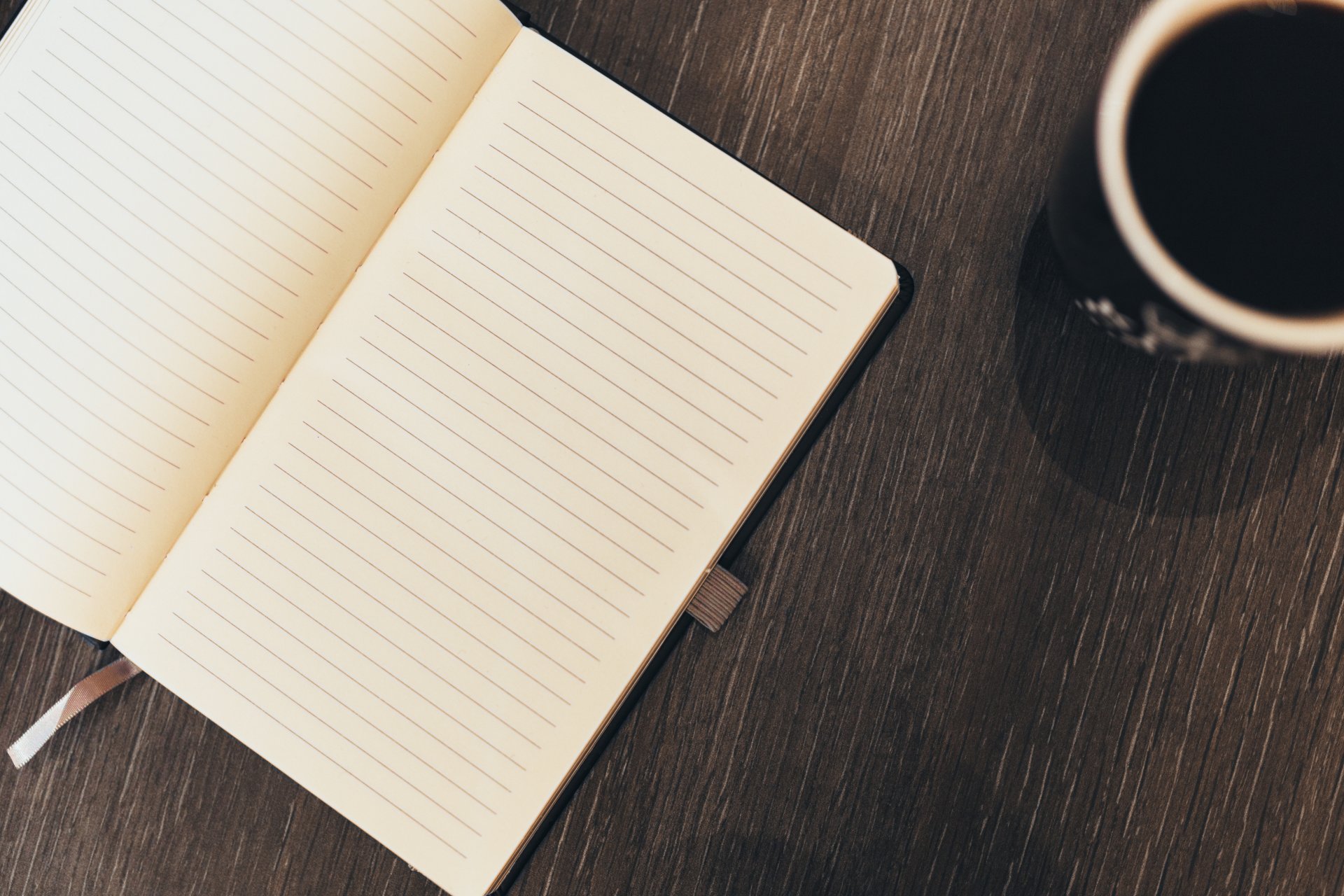notizbuch buch kaffee tasse
