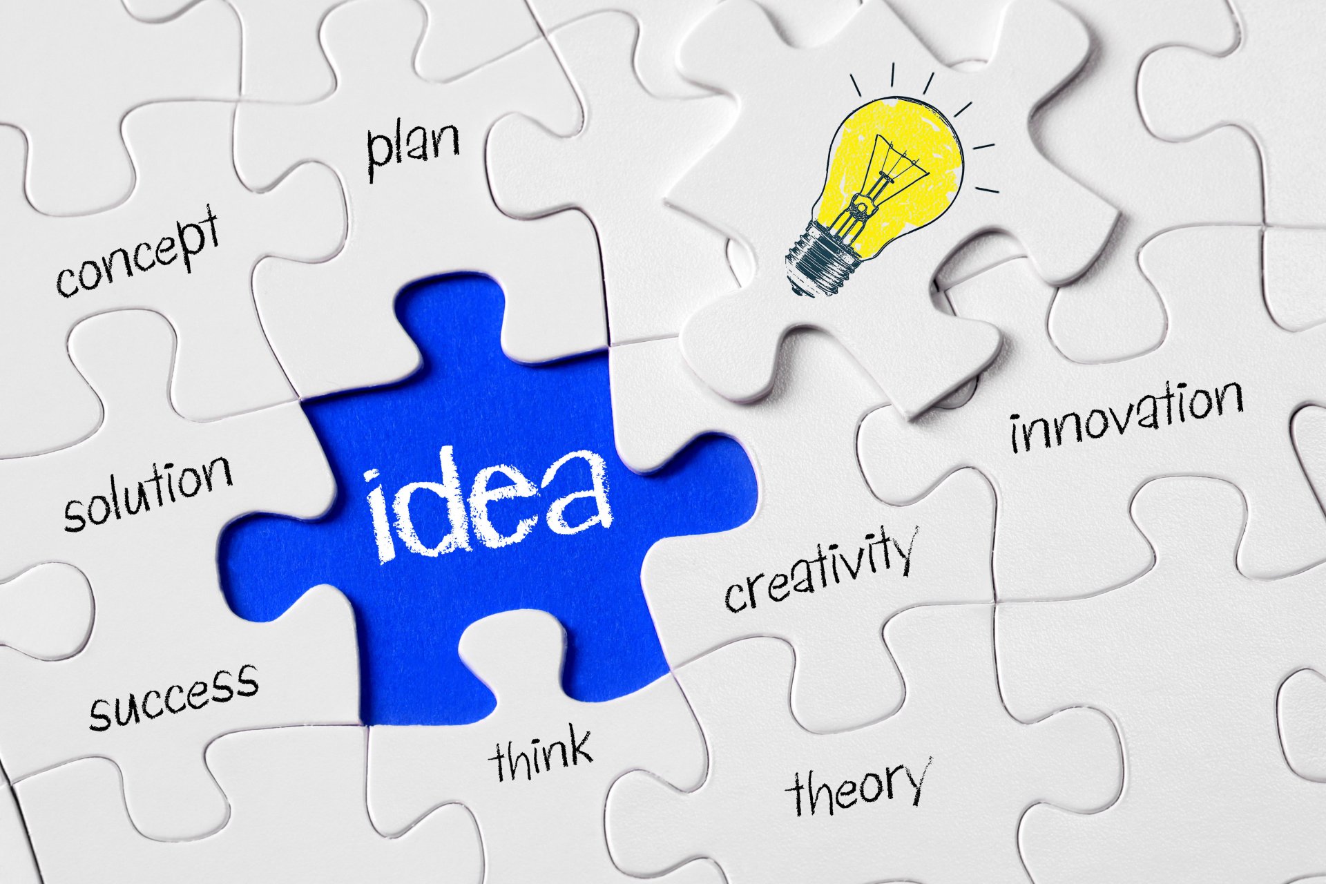 superficie puzzle puzzle trovato elemento lampadina costruttore puzzle mosaico pensiero buona idea positivo creativo carta da parati