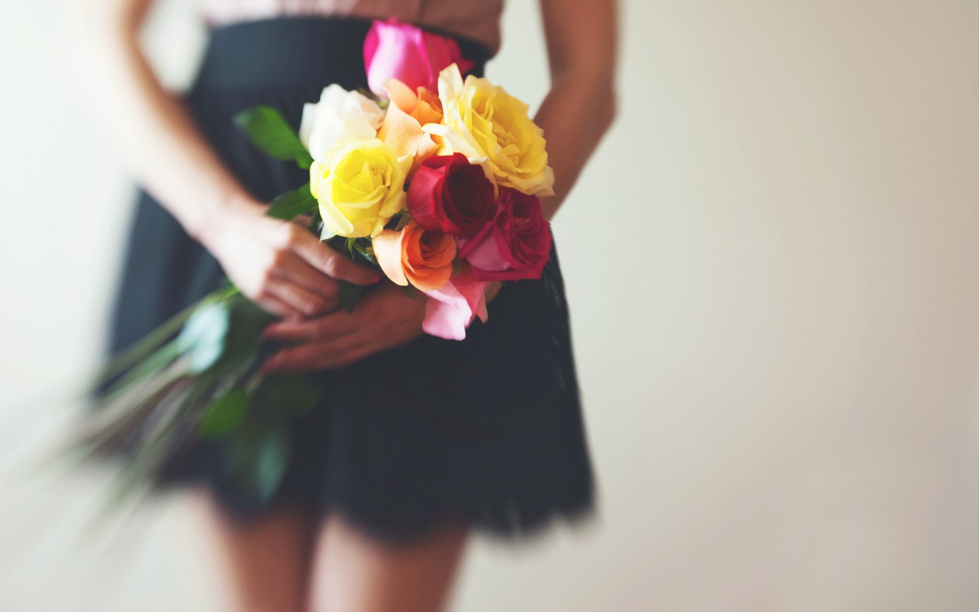 fille fleurs fond