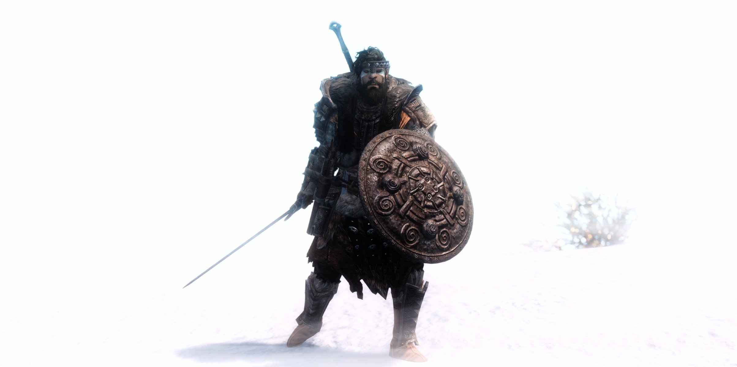 warrior sword shield background