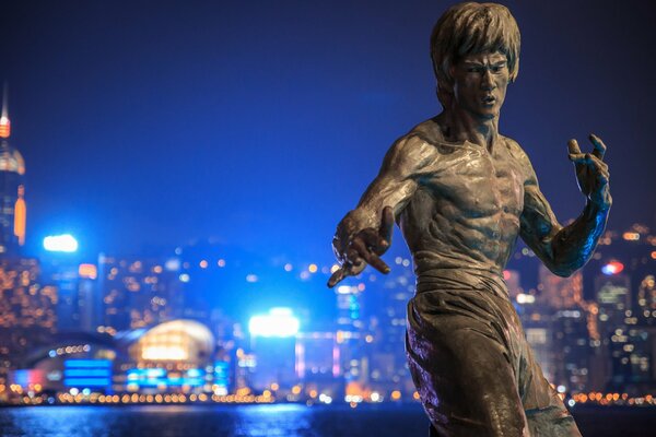 Bruce Lee Monument in Hong Kong