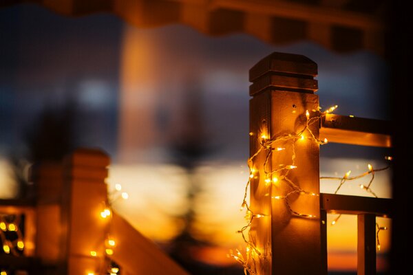 Lights of a New Year s garland for the house