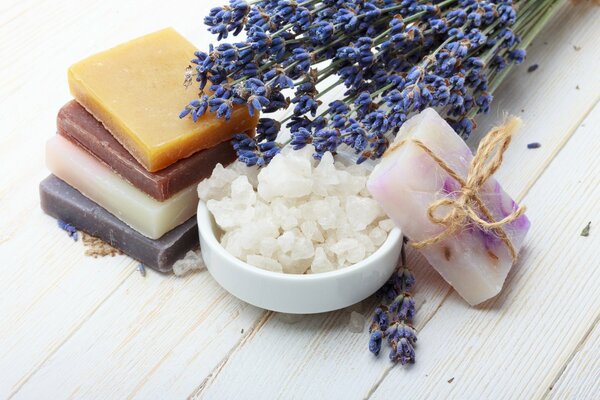 Useful soap, salt, herbs, health