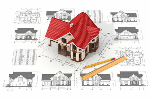 Proyecto de construcción y algunos bocetos terminados