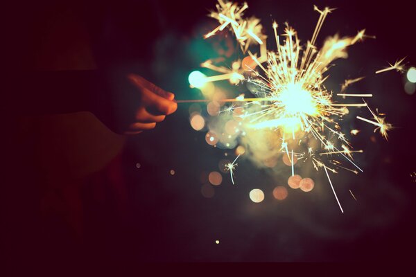 Scintille di stelle filanti per le vacanze