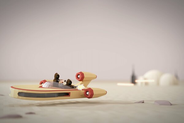 A spaceship from Star Wars