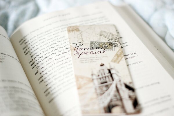 A forgotten postcard in a book from a great-grandfather