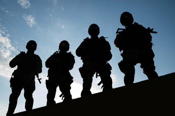 Special forces on exercises on a business trip
